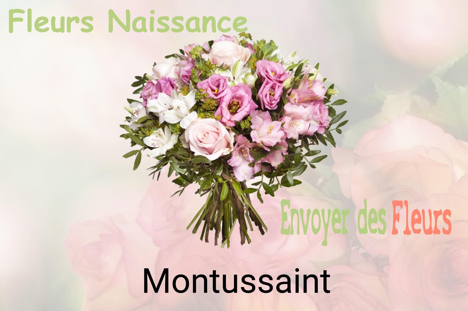 Bouquet de fleurs de naissance livré à Montussaint