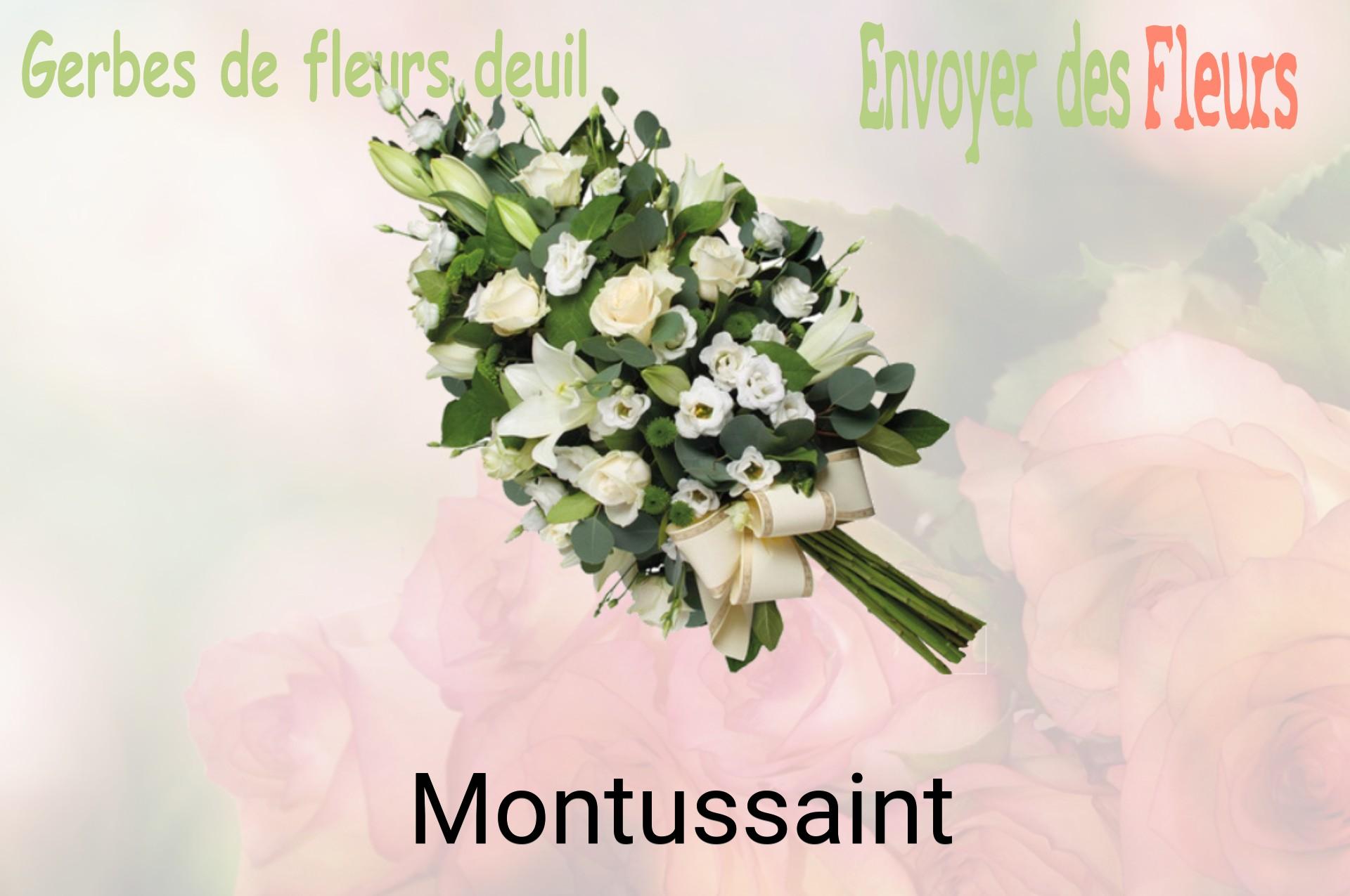 Gerbe de fleurs de deuil livrée à Montussaint